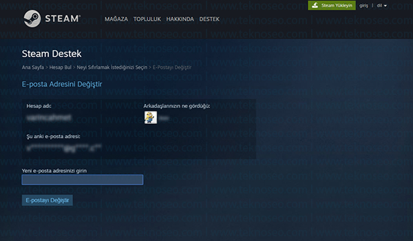 steam,e-posta değiştirme,steam e-posta doğrulama,e-posta adresini değiştirme,steam destek