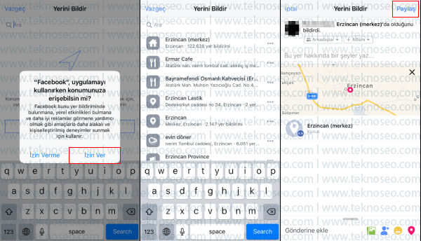 facebook,konum bildirimi,yer bildirimi,konum bildirimi nasıl yapılır,yer bildirimi nasıl yapılır