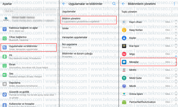 huawei,kilit ekranı bildirimleri,içerik gizleme,mesaj içeriğini gizleme,whatsapp içeriğini gizleme