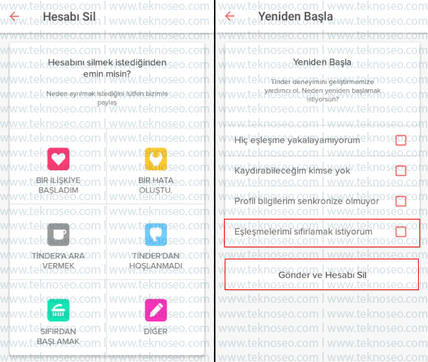 tinder hesap silme,tinder hesap silinmiyor,tinder hesap silme linki,tinder üyelik iptali,tinder kalıcı hesap silme