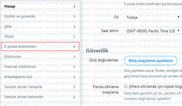 twitter e-posta bildirimlerini açma,twitter e-posta bildirimlerini kapatma,e-posta bildirim ayarları,twitter sürekli e-posta bildirimi geliyor