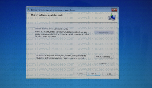 windows 10,imaj yükleme,sistem görüntüsünü geri yükleme,yedek geri yükleme,sistem kurtarma