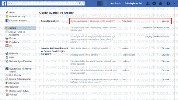 facebook,paylaşımlarımı kimler görebilir,facebookta özel paylaşım nasıl yapılır,facebook paylaşım ayarları