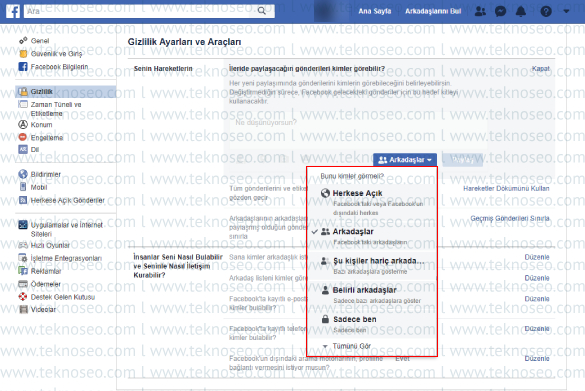 facebook,paylaşımlarımı kimler görebilir,facebookta özel paylaşım nasıl yapılır,facebook paylaşım ayarları