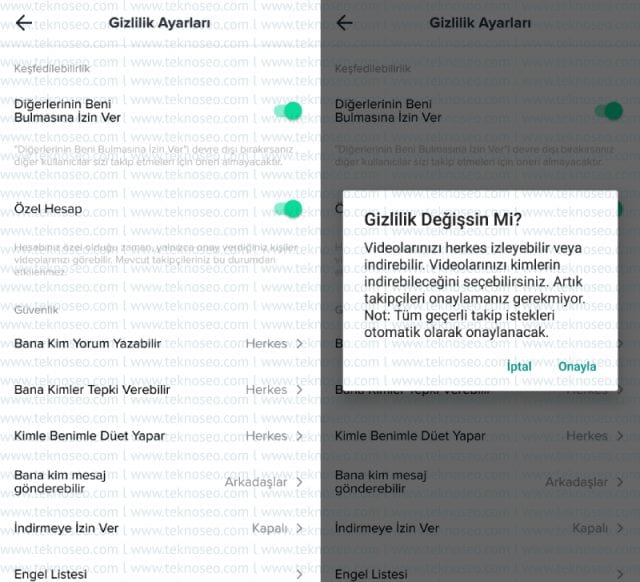 tik tok hesap gizleme,tik tok gizlilik ayarları,tik tok özel hesap nedir,tik tok onay verdiğim kişiler videolarımı görsün,tik tok hesabı özel yapma