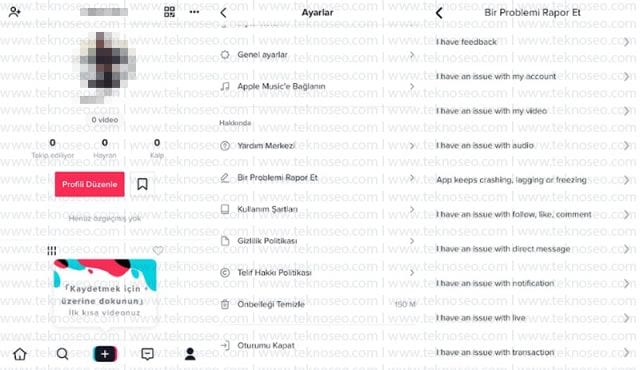 tik tok destek,tik tok yardım,tik tok sorun bildirme,tik tok support,tik tok şikayet,tik tok iletişim adresi