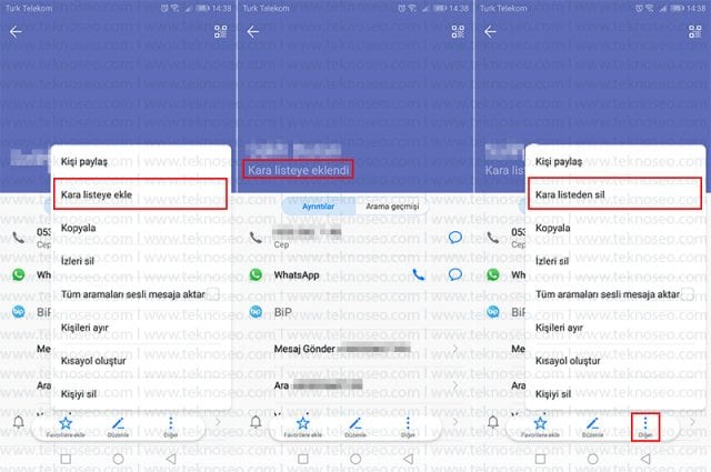 huawei,numara engelleme,sms engelleme,kara listeye ekleme,kara liste,yabancı numaraları engelleme