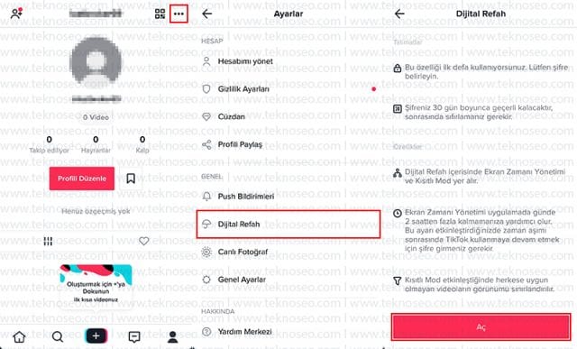 tik tok dijital refah,dijital refah nedir,tik tok kısıtlı mod,tik tok ekran zamanı yönetimi