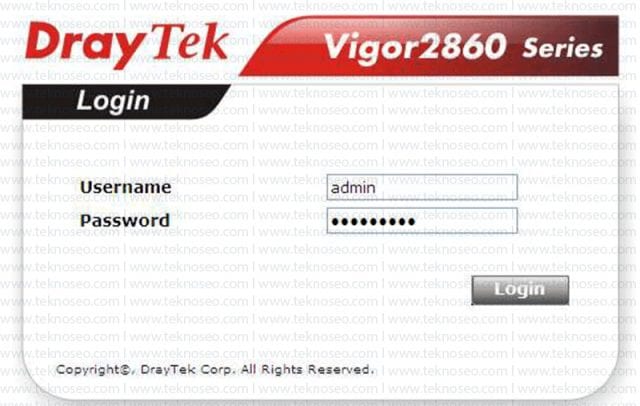 draytek,draytek vigor 2860,draytek vigor 2860 internet ayarları,draytek vigor 2860 modem kurulumu