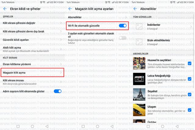 huawei,kilit ekranı,magazin kilit açma,kilit ekranı resmi sürekli değişiyor,kilit ekranı resmi değişmesin