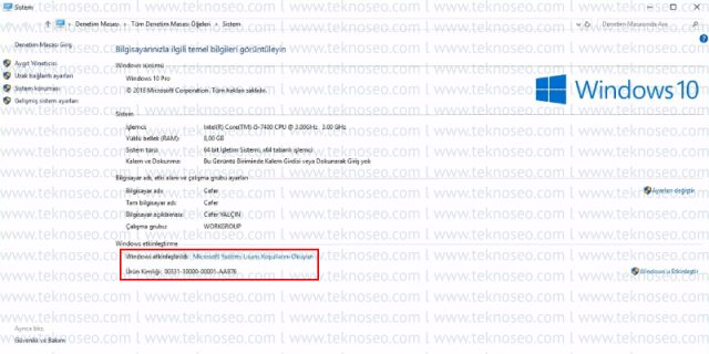 windows 10,etkinleştirme,programsız etkinleştirme,etkinleştirme kodu