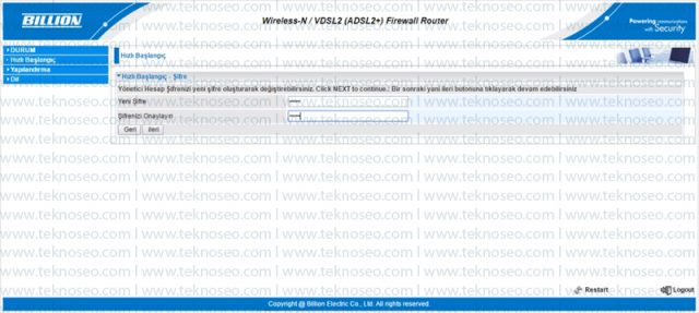 billion,bipac 8400nxl r2,modem kurulumu,arayüz giriş şifresi,kablosuz kurulumu,hızlı kurulum