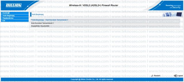 billion,bipac 8400nxl r2,modem kurulumu,arayüz giriş şifresi,kablosuz kurulumu,hızlı kurulum