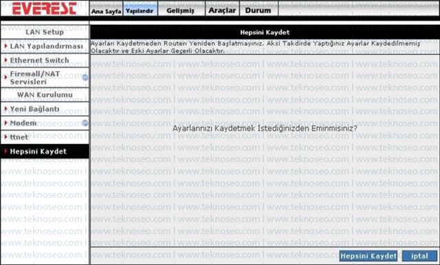 everest,sg-1400,modem kurulumu,arayüz giriş şifresi,internet ayarları