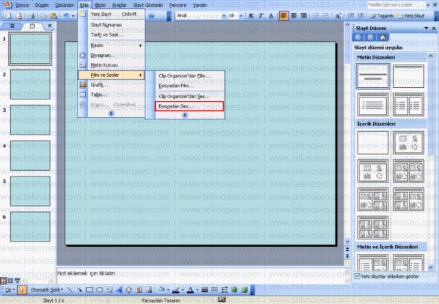 powerpoint 2003,birden fazla slaytta müzik çalma,slayta müzik ekleme,birden fazla slayta müzik ekleme,slayta müzik nasıl eklenir