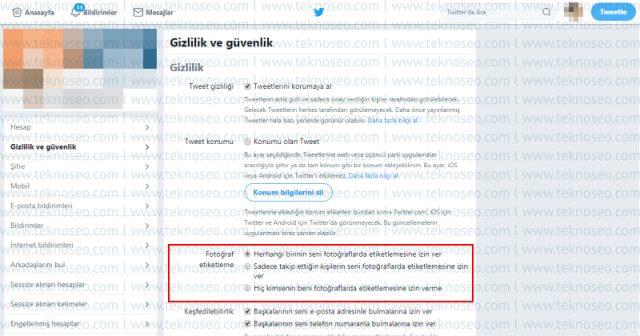 twitter,beni kimler etiketleyebilir,kimse beni etiketlemesin,etiketleme ayarları,fotoğraf etiketleme