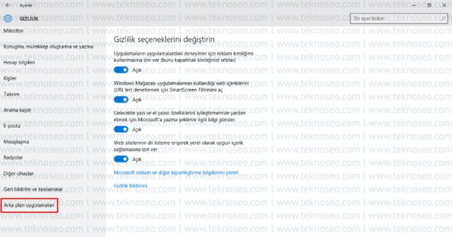 windows 10,arka planda çalışan uygulamaları kapatma,gereksiz hizmetler,arka planda çalışan programları kapatma,hızlandırma