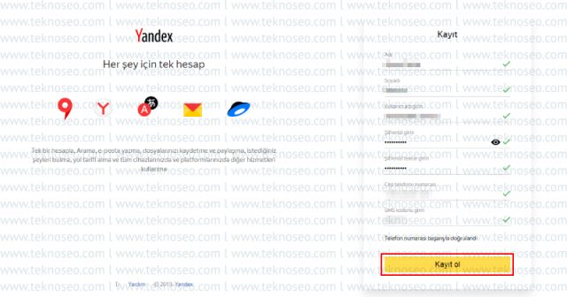yandex,yeni hesap açma,yeni hesap oluşturma,kaydol,yandex mail oluşturma