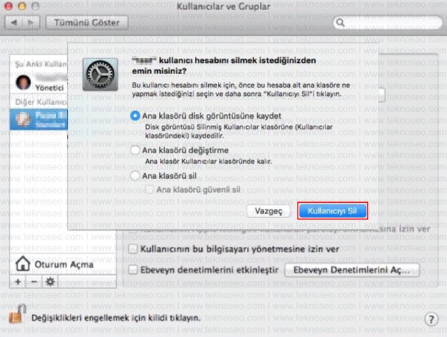 macbook,kullanıcı hesabı,ekleme,silme