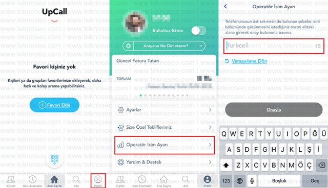 upcall,operatör isim değiştirme,turkcell,ücret