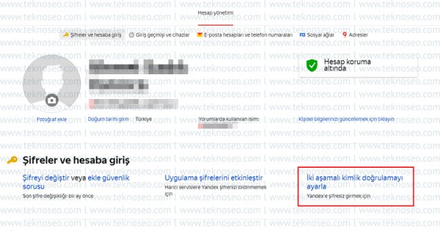 yandex,yandex mail,iki aşamalı kimlik doğrulama,yandex anahtar