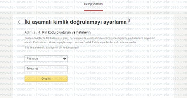 yandex,yandex mail,iki aşamalı kimlik doğrulama,yandex anahtar