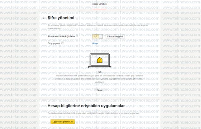 yandex,yandex mail,iki aşamalı kimlik doğrulama,yandex anahtar