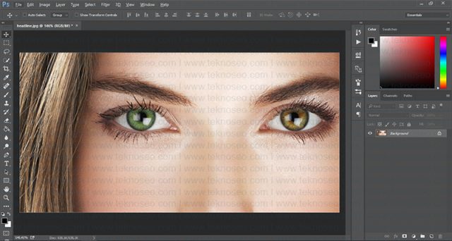 photoshop,göz rengi,renk değiştirme,eğitim
