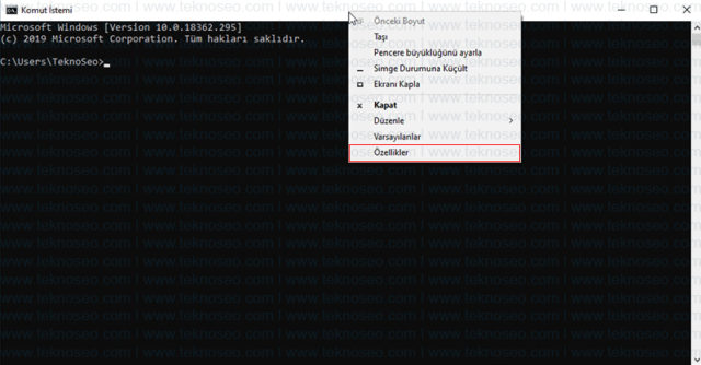 windows,cmd,kişiselleştirme