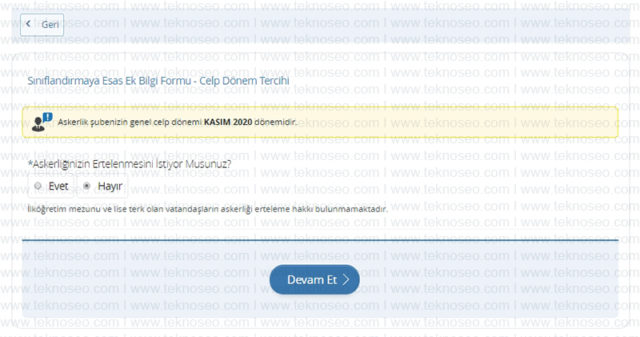 e-devlet,asal yoklama başvurusu,askerlik,tecil bozdurmak