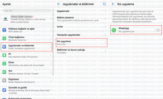 huawei,whatsapp,ikiz uygulama,nedir