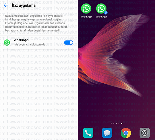 huawei,whatsapp,ikiz uygulama,nedir