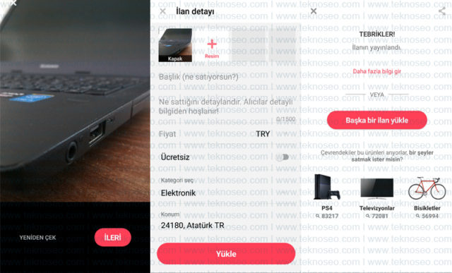 letgo,yeni ilan,ilan yükle