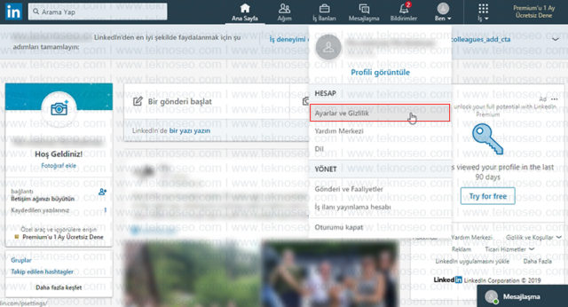 linkedin,özel mod,anonim,profilimi kimler görüntüledi