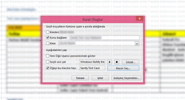 microsoft,outlook,kural oluşturma,mailleri otomatik klasöre yönlendirme
