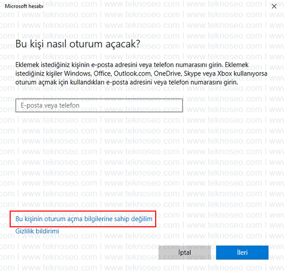 windows 10,yerel hesap,yeni kullanıcı,ekleme