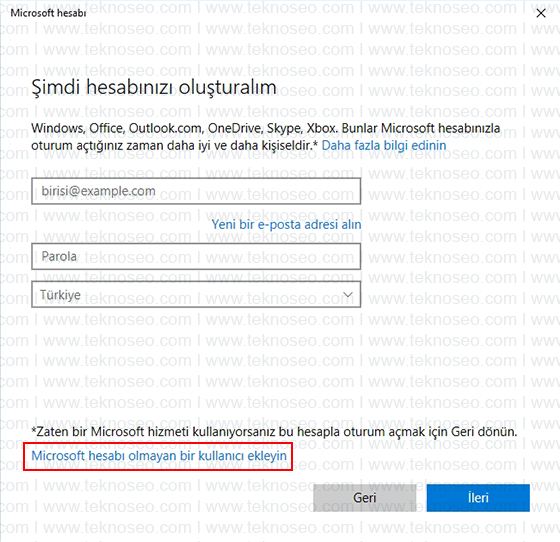 windows 10,yerel hesap,yeni kullanıcı,ekleme