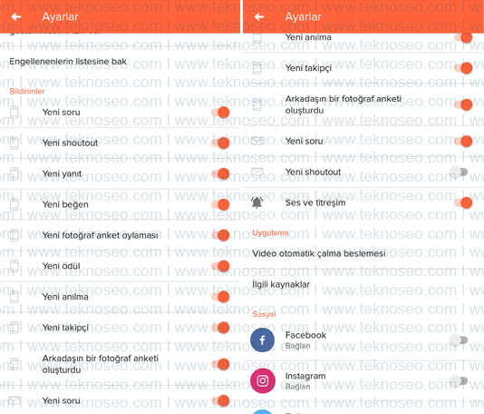 ask.fm,bildirim ayarları,e-posta bildirimi