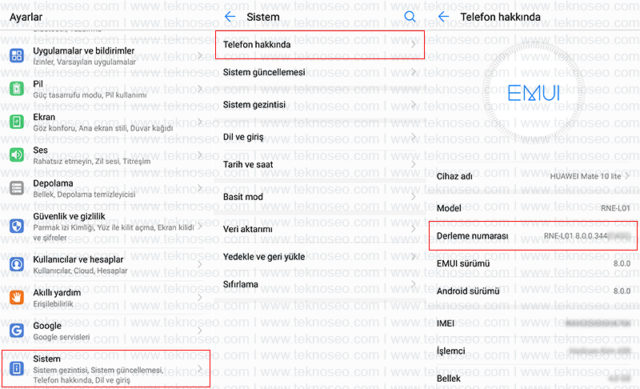 huawei,geliştirici seçeneği,geliştirici ayarları