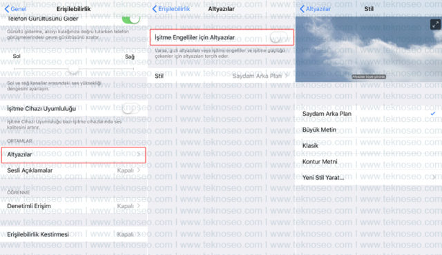 iphone,erişebilirlik,altyazılar