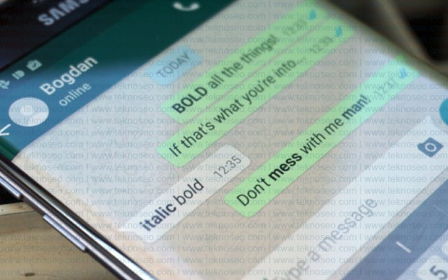 WhatsApp'ta farklı yazı stilleri nasıl kullanılır whatsapp,bold yazı,italik yazı,üstü çizili yazı,kalın yazı,eğik yazı