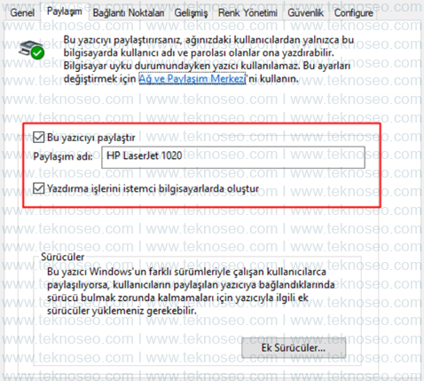 network,ağ,yazıcı,printer,paylaşma,share
