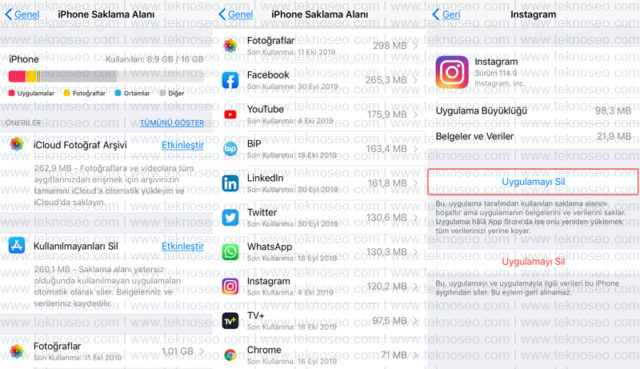 iphone,uygulamayı verilerini silmeden kaldırma,uygulama kaldırma,saklama alanı