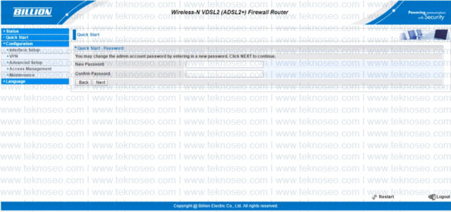 billion,bipac 8300nx r3,modem kurulumu,kablosuz kurulumu,arayüz giriş şifresi