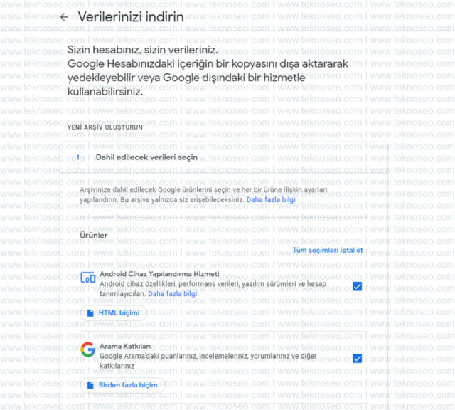 google,gmail,keep,yedekleme,verilerinizi indirin