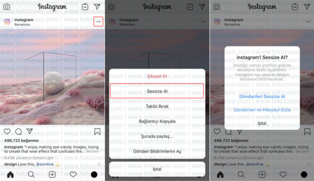 instagram,sessize al,mute,sessize al iptal