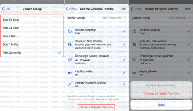 iphone,google chrome,tarayıcı geçmişi,temizleme,silme