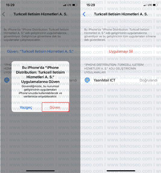 iphone,ios,güvenilir olmayan kurumsal geliştirici,uygulama