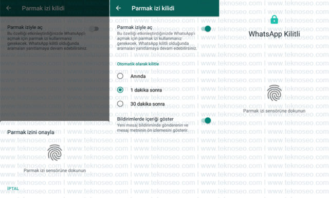 whatsapp,parmak izi kilidi,parmak iziyle aç,gizlilik
