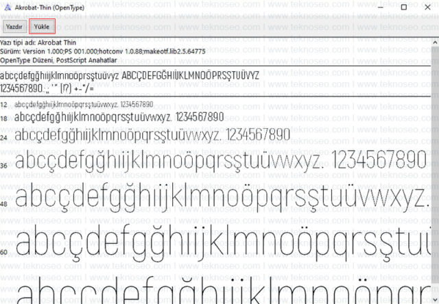 windows,font,yazı tipi,yükleme